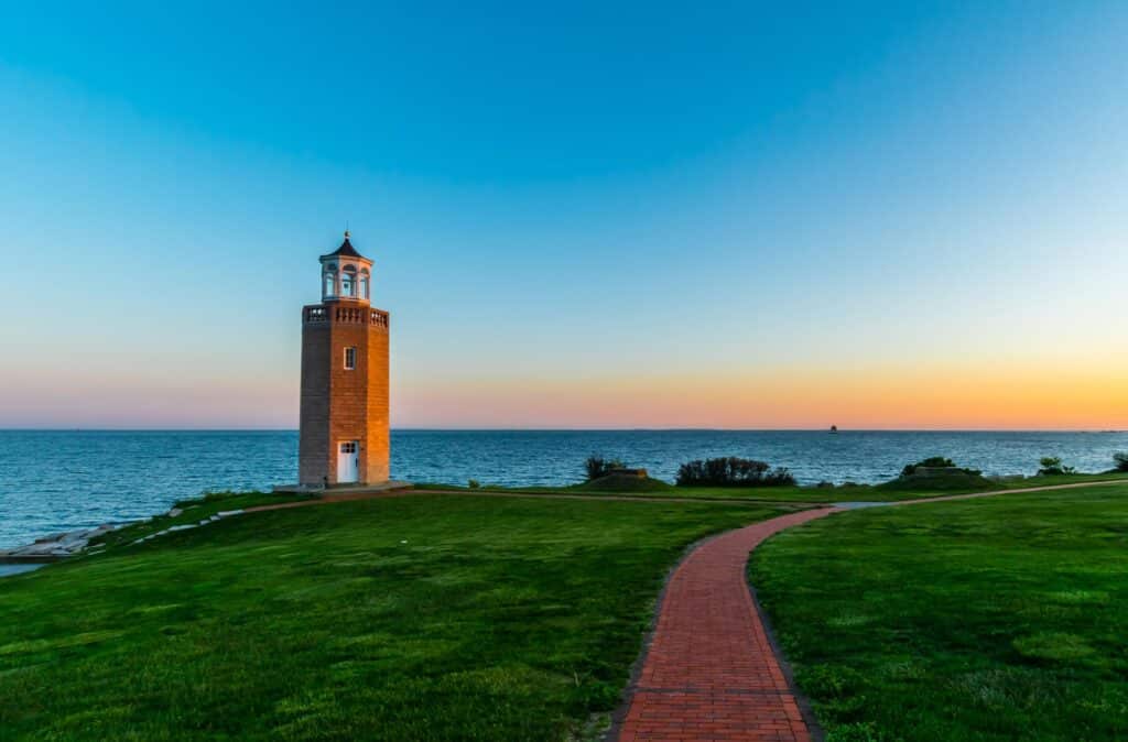 Lighthouse in sunset